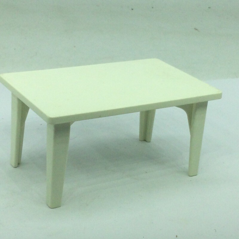playmobil table de jardin blanche