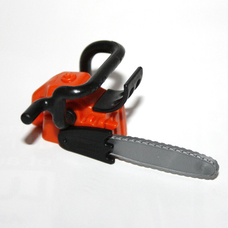 playmobil tronconneuse orange pompier