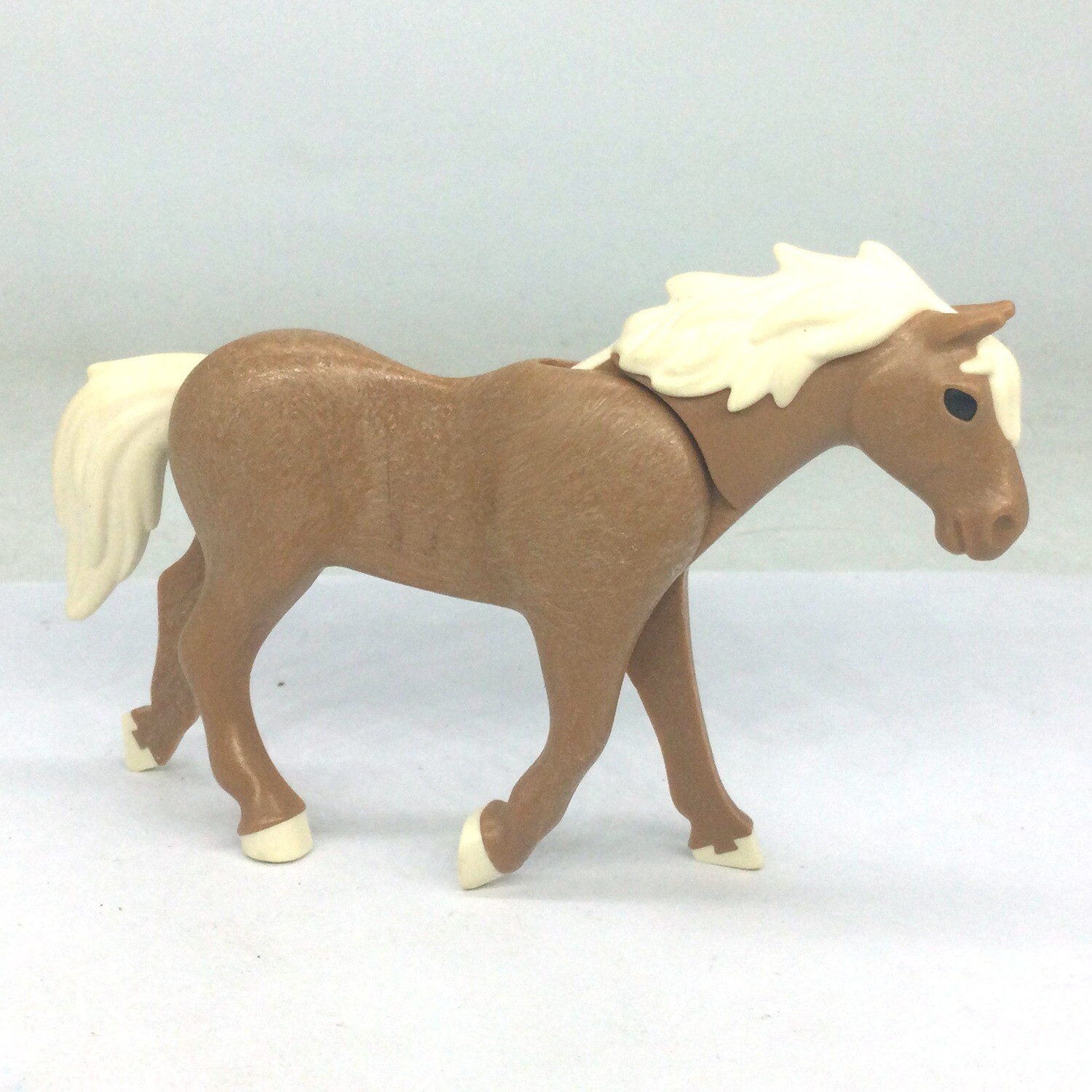 playmobil cheval galop beige crème