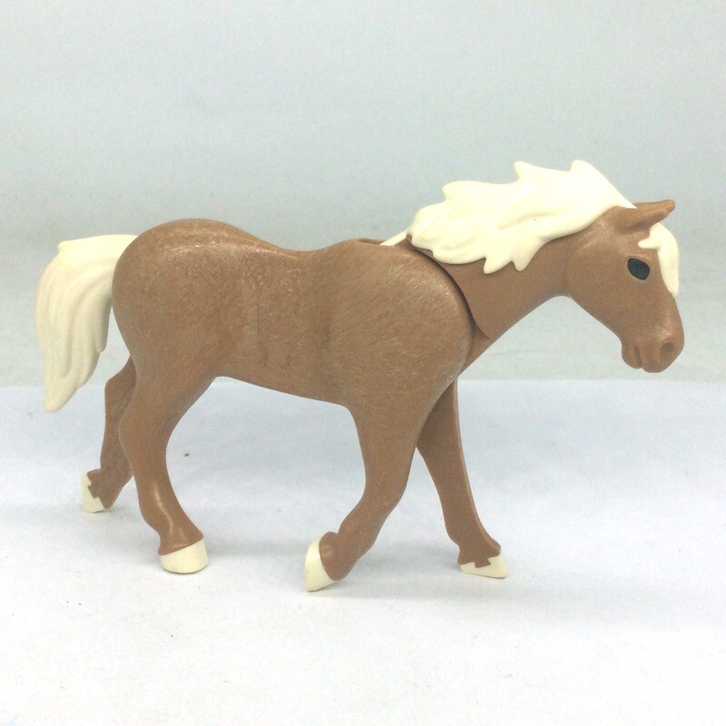 playmobil cheval galop beige crème