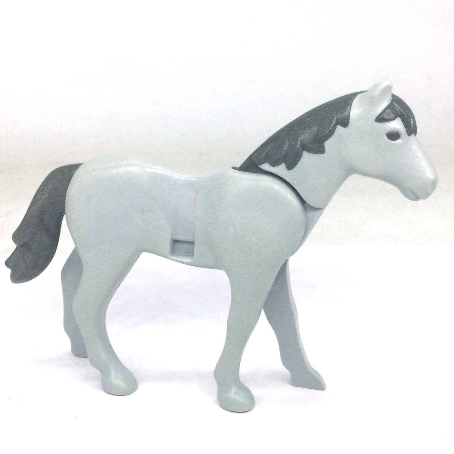 playmobil cheval classique gris clair