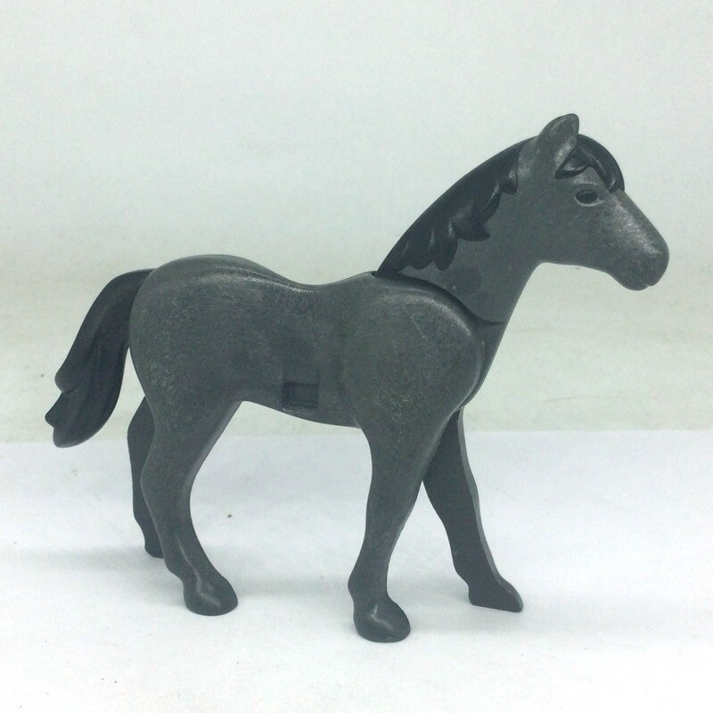 playmobil cheval classique gris fonçé