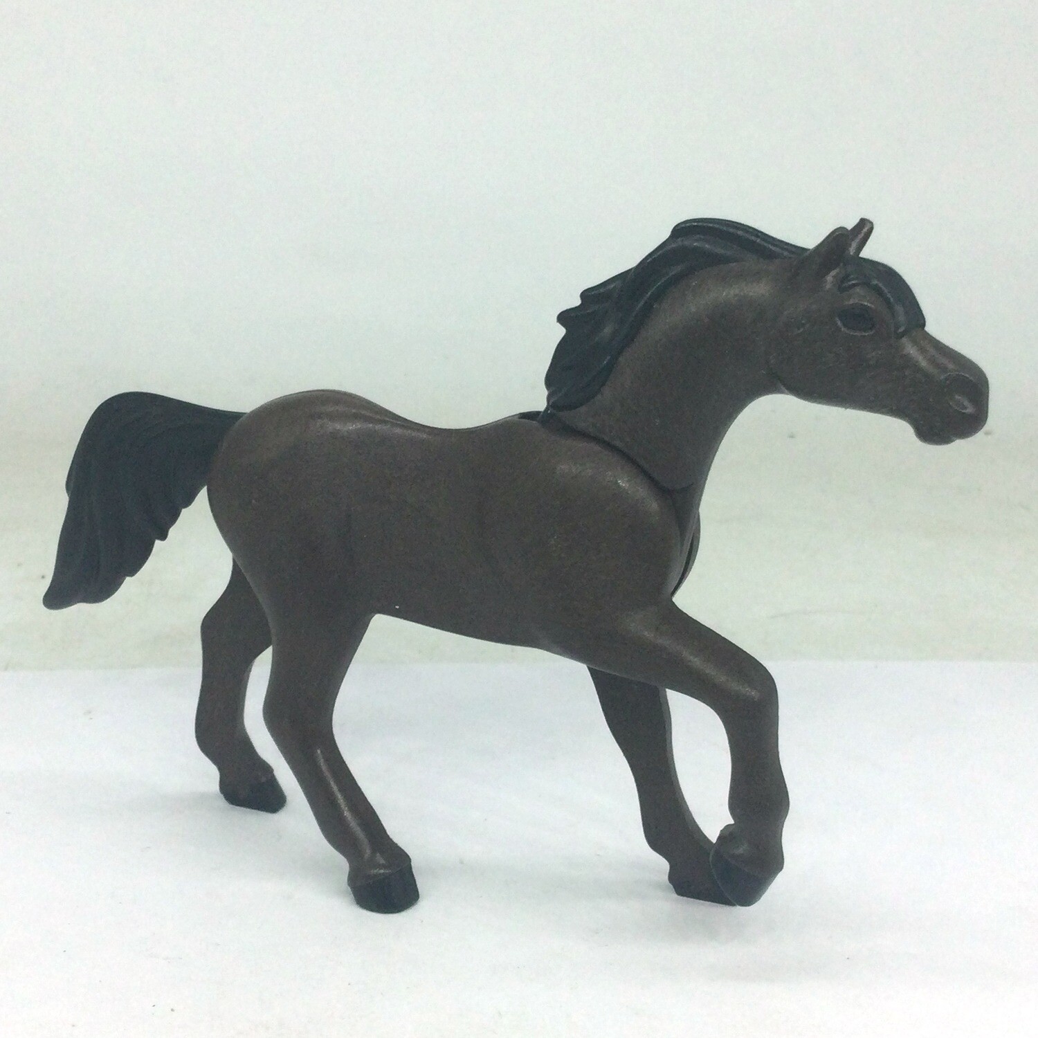 Playmobil cheval fougeux marron fonçé