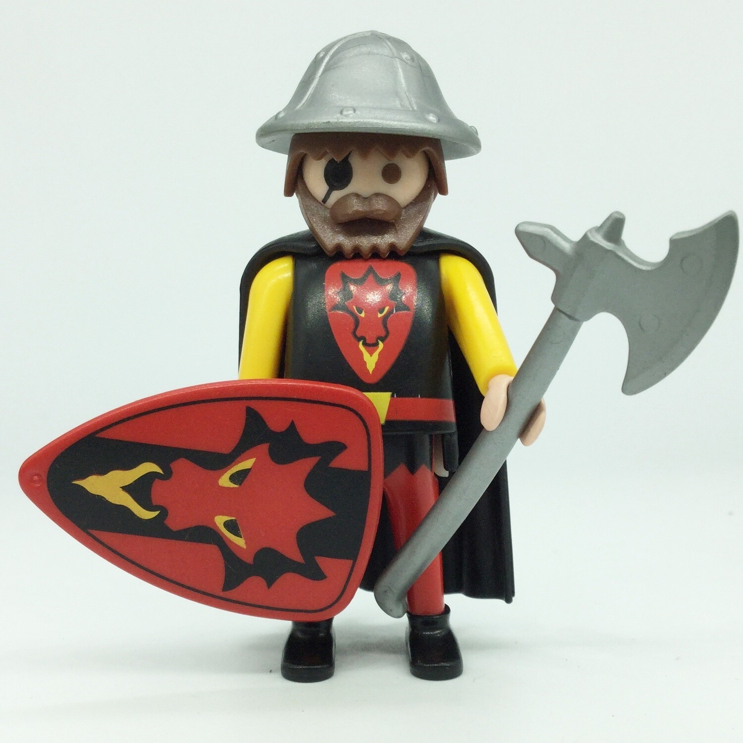 playmobil chevalier dragon rouge avec hache