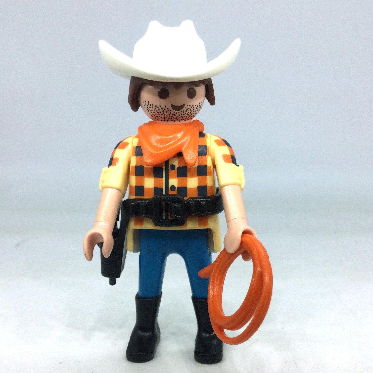 playmobil cow boy beige damier
