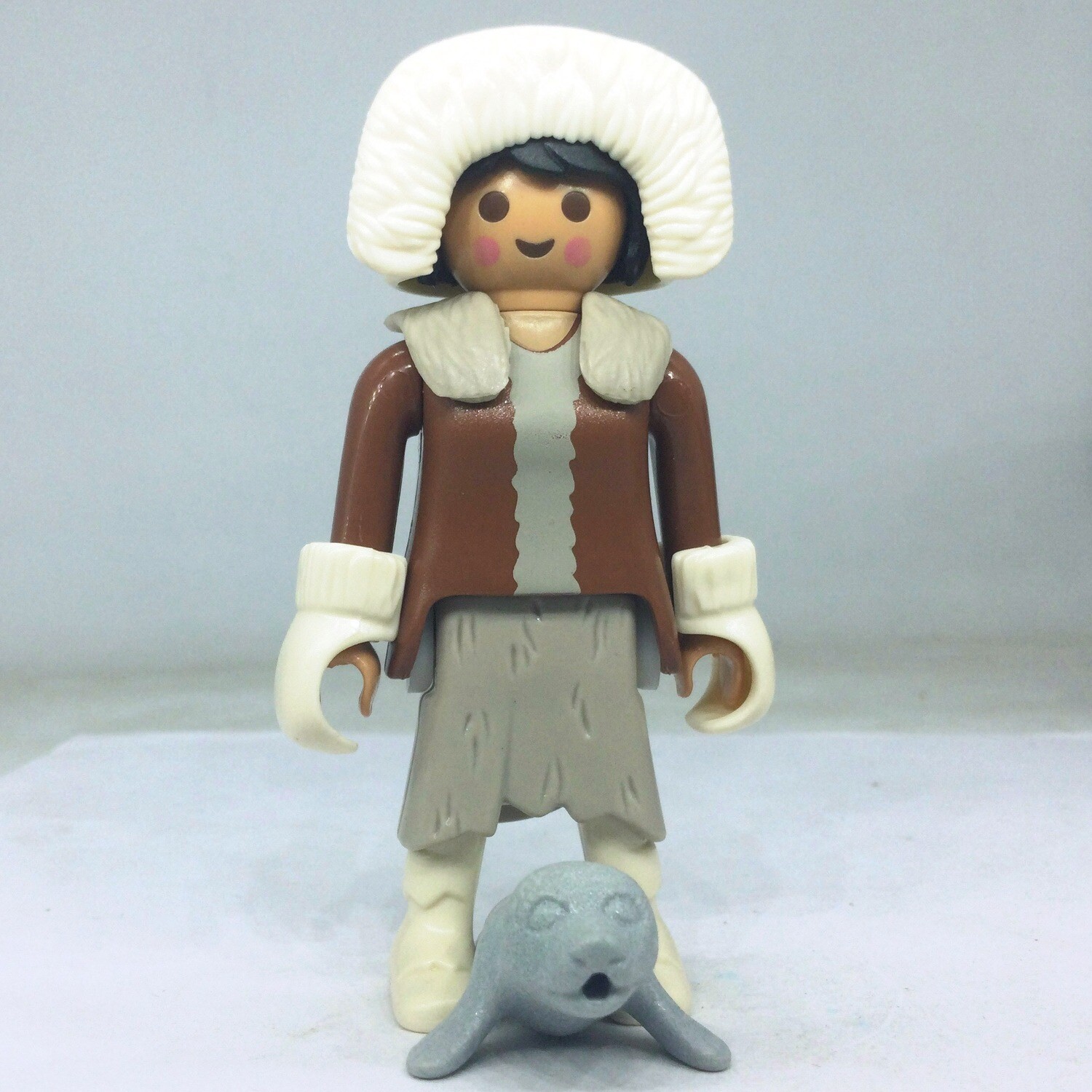 Playmobil femme eskimau bb phoque