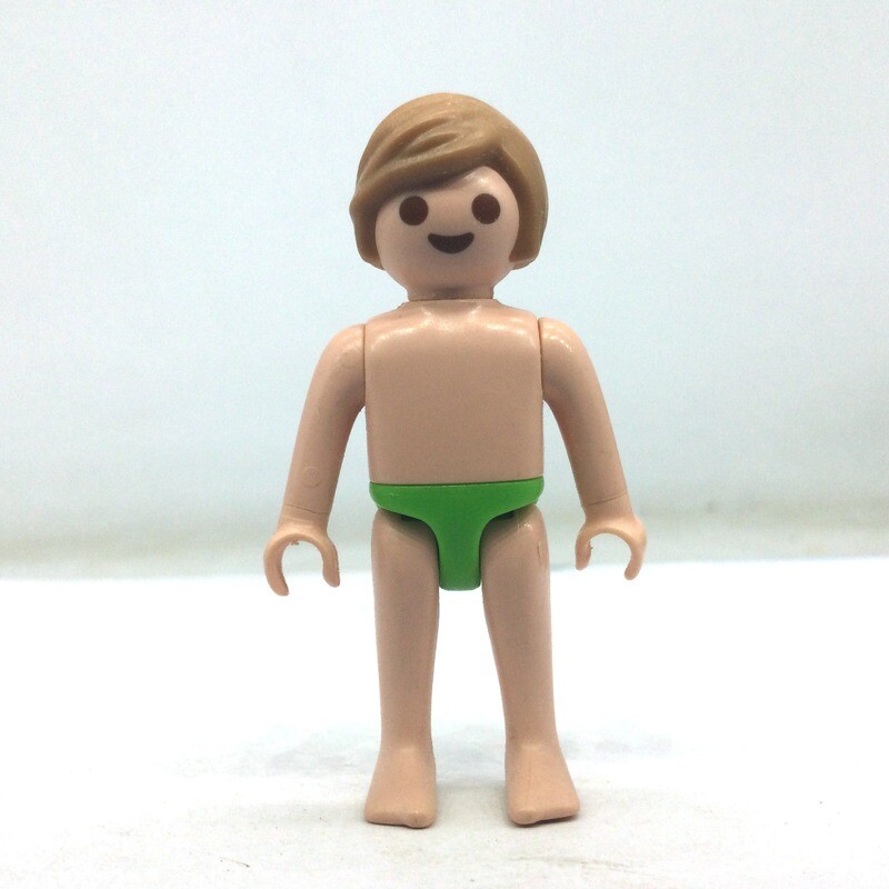 Playmobil enfant baigneur chatain