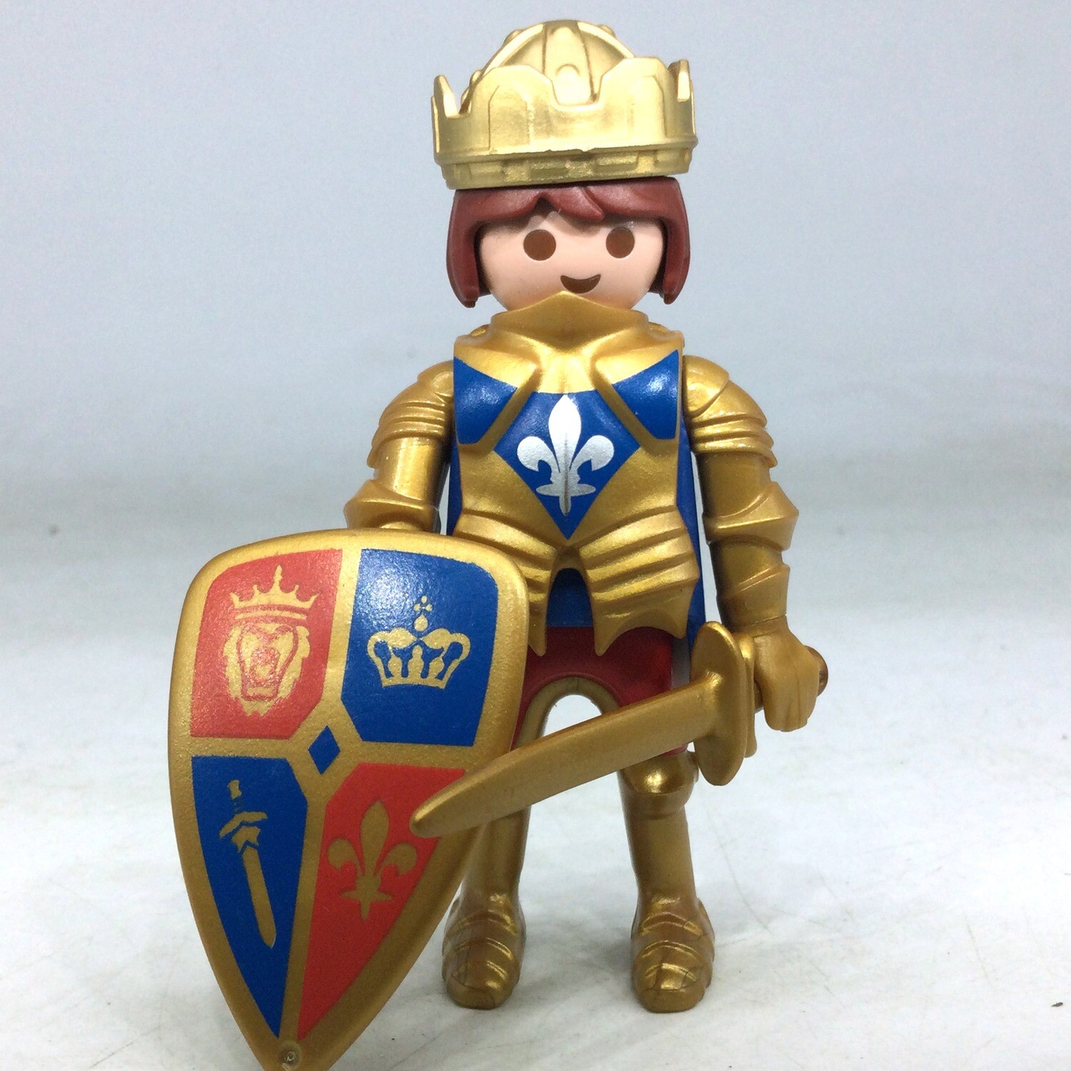 Playmobil chevalier roi lys bleu
