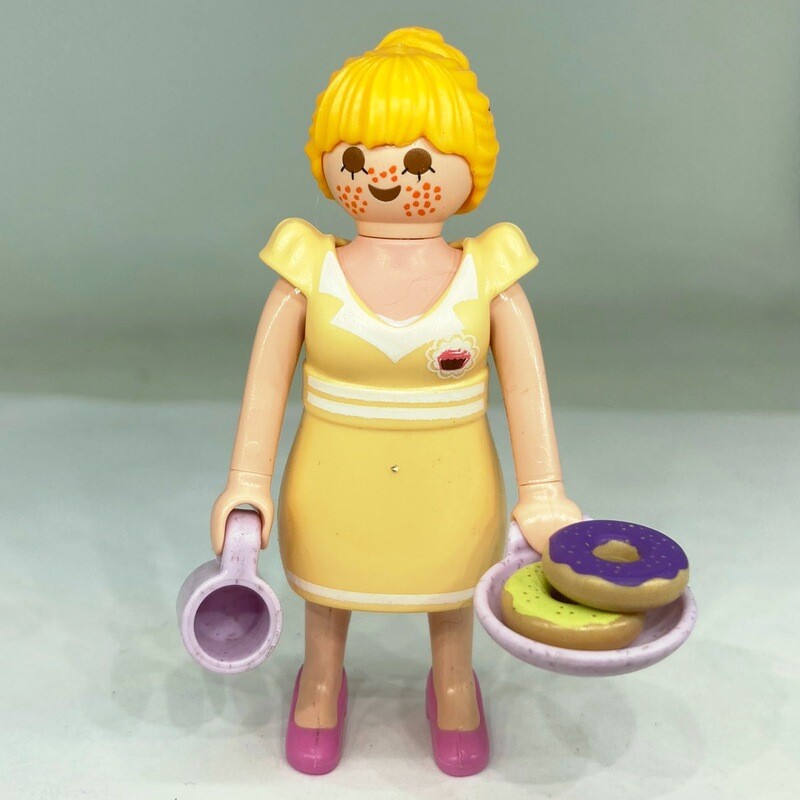 playmobil S18 serveuse donuts