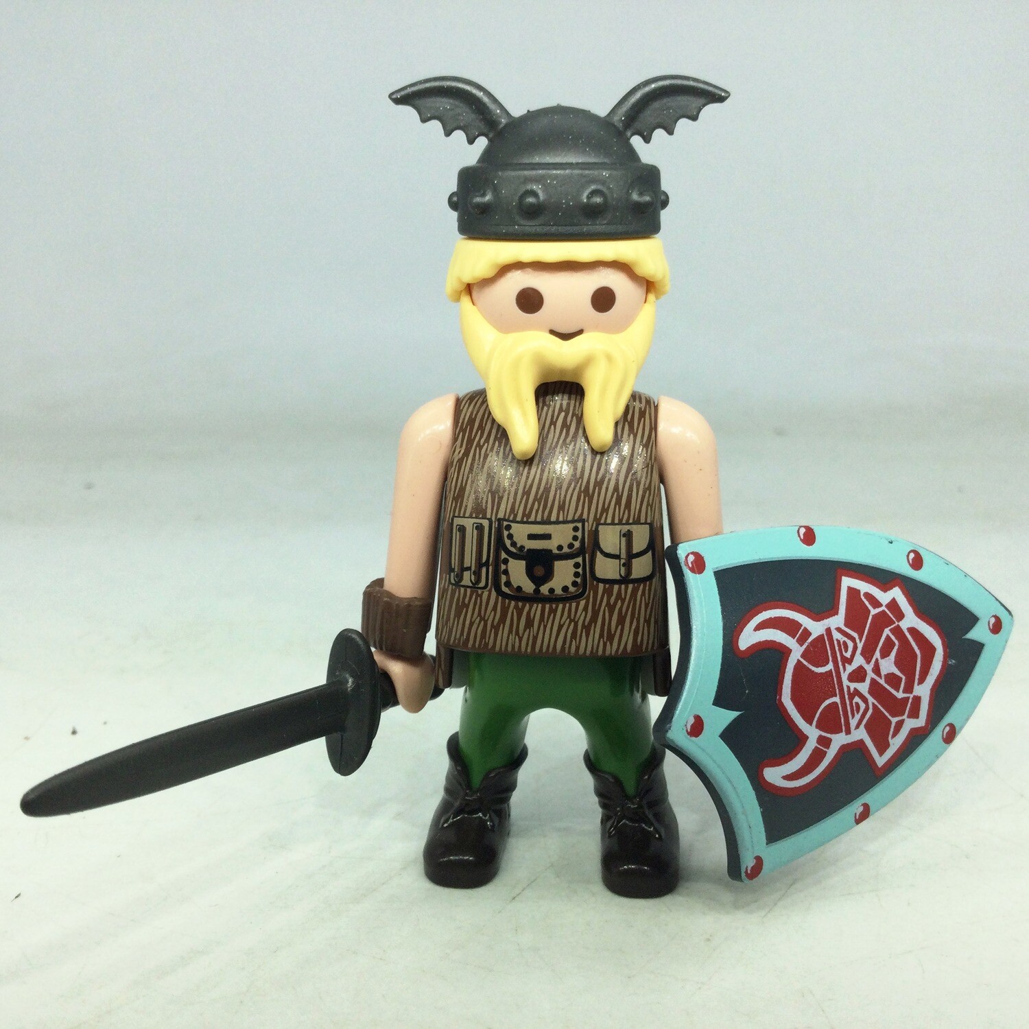 playmobil nain guerrier marron
