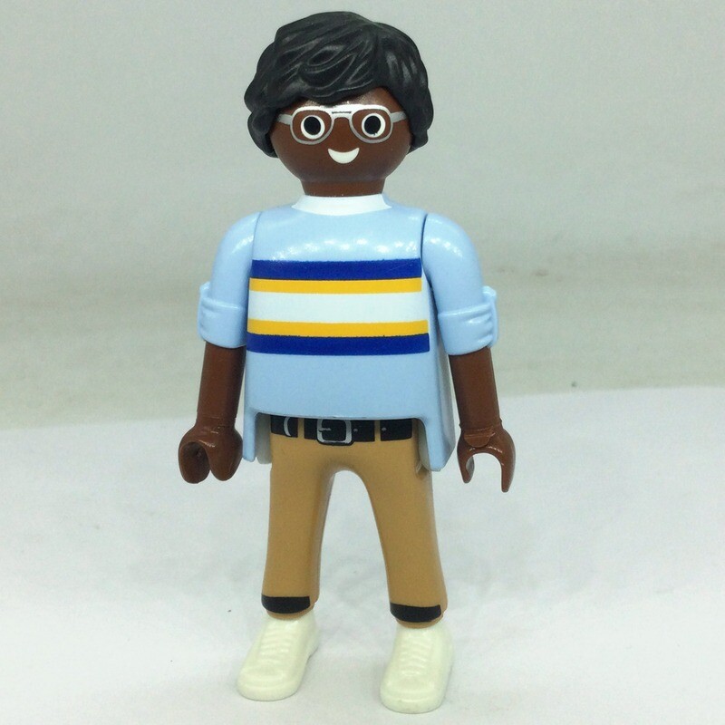 Playmobil homme city black rayures