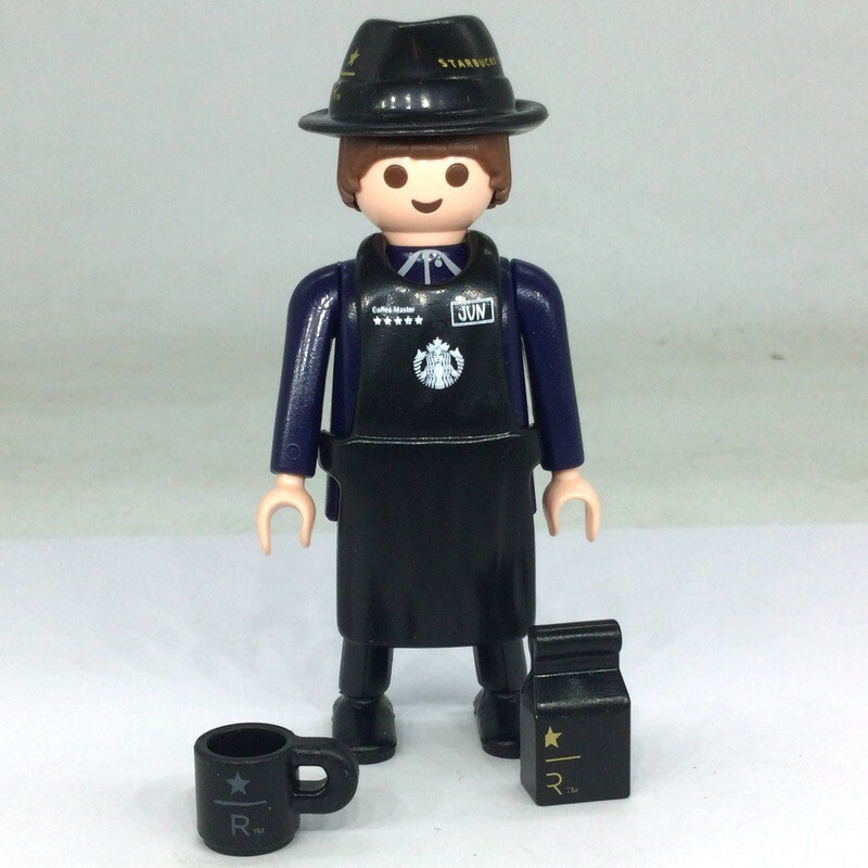 playmobil serveur starbuck en noir