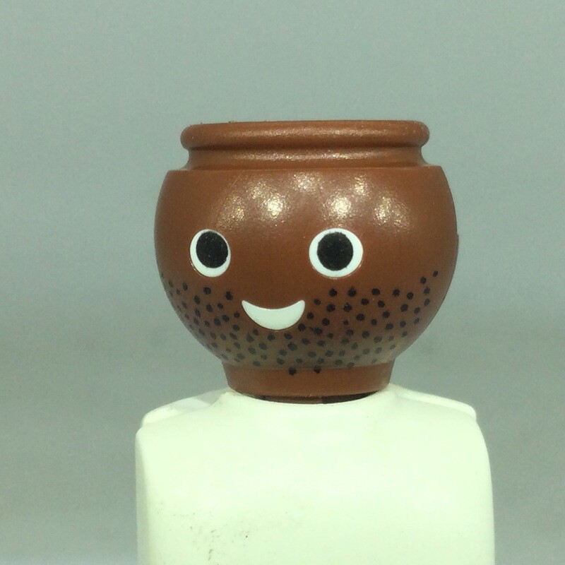 playmobil tête marron africain