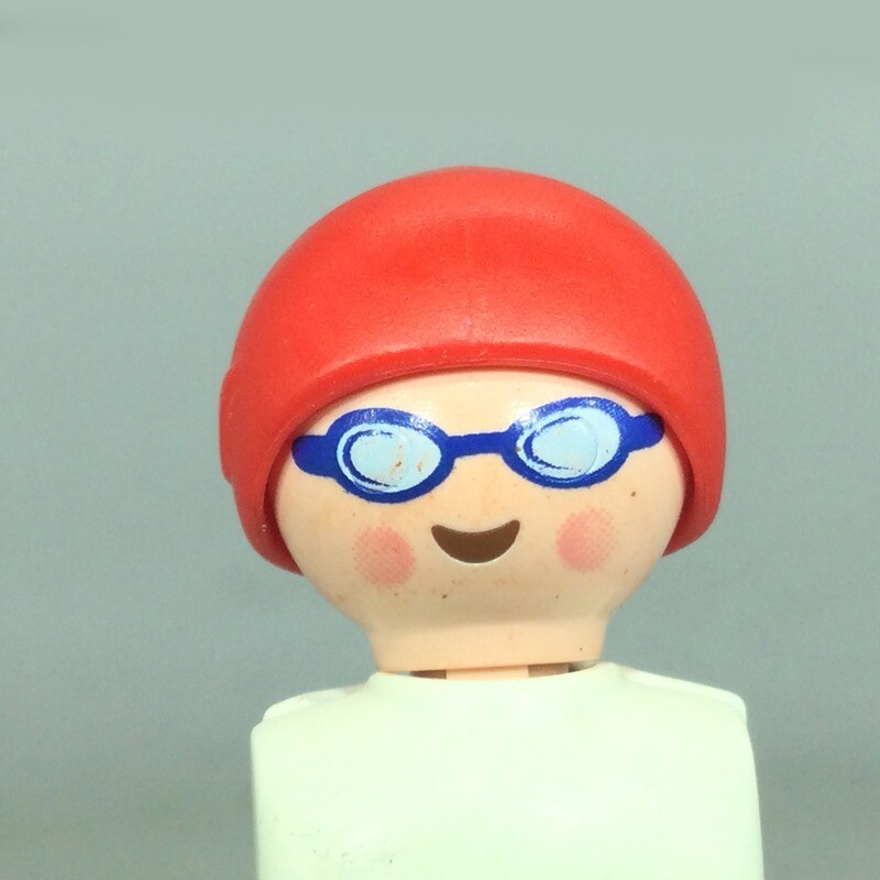 playmobil tête femme bonnet bain