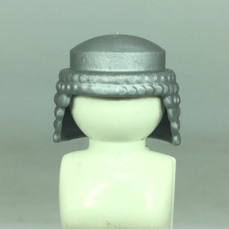 playmobil perruque Cheveux cote de maille argent 11632