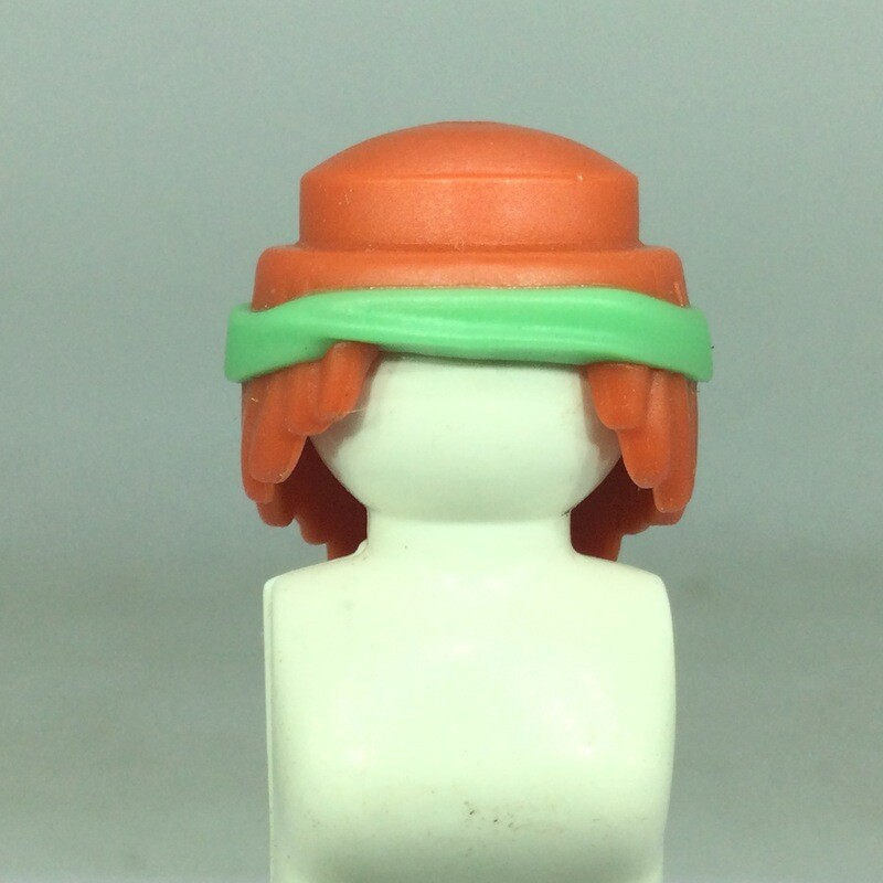playmobil perruque Cheveux roux long bandeau 11649