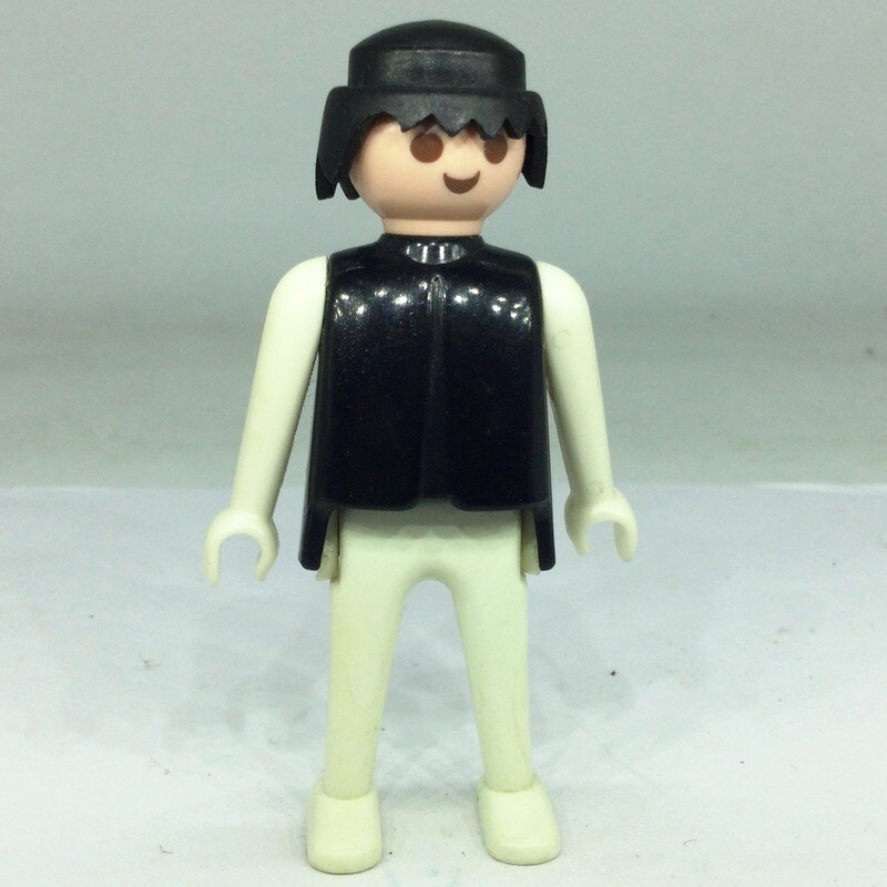 Playmobil homme noir et blanc vintage