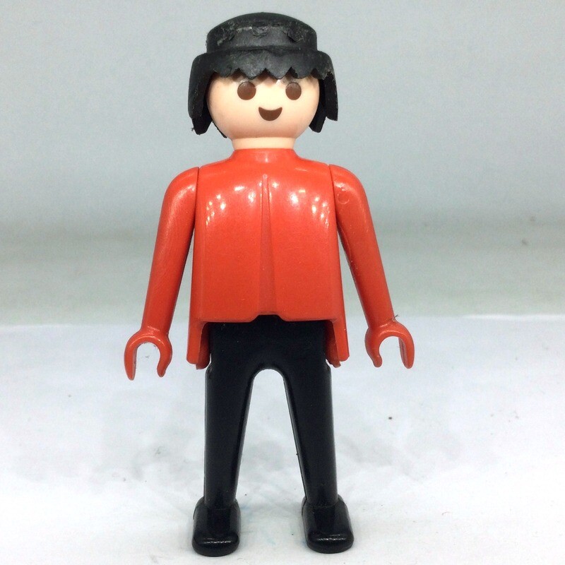 Playmobil homme rouge et noir vintage Playmobil homme rouge et noir vintage
