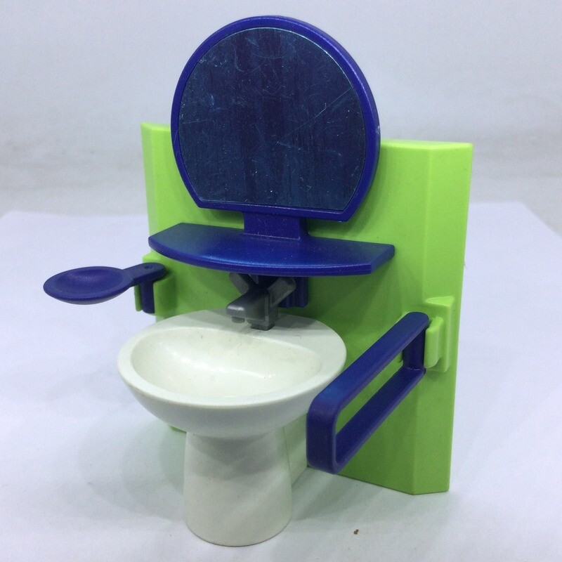 playmobil lavabo cloison verte