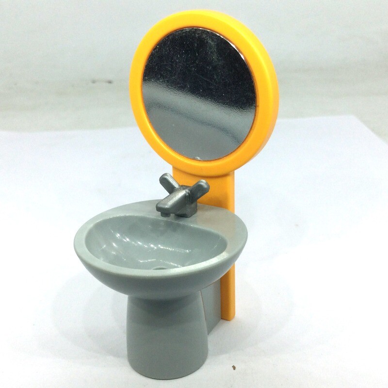 playmobil lavabo avec miroir jaune