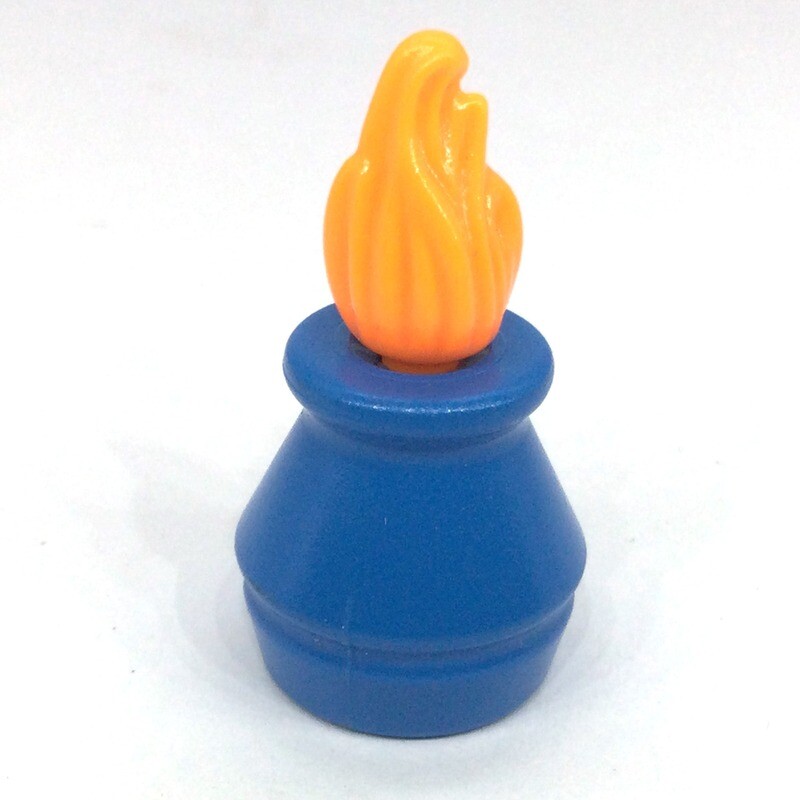 playmobil pot bleu enflammée