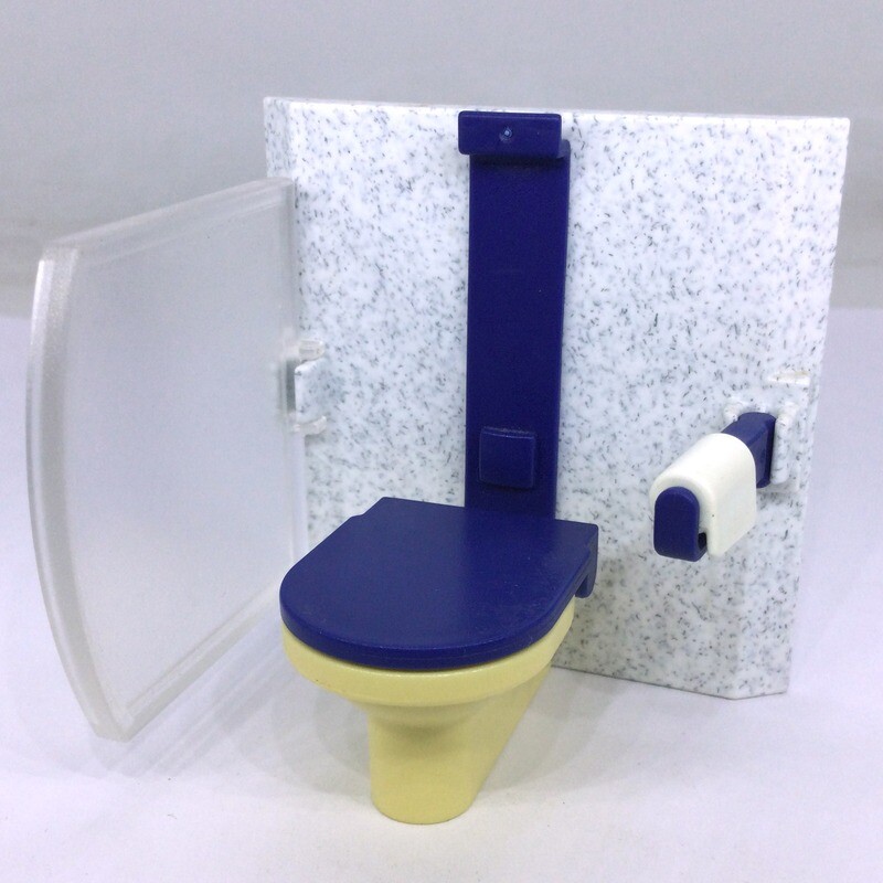 playmobil toilette cloison grise