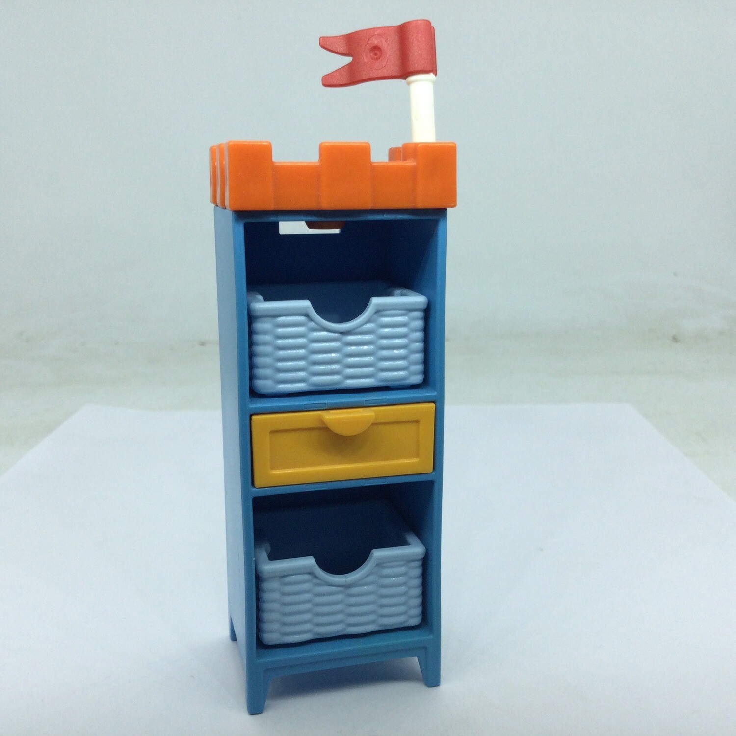 Playmobil meuble castel bleu chambre d'enfant avec panier