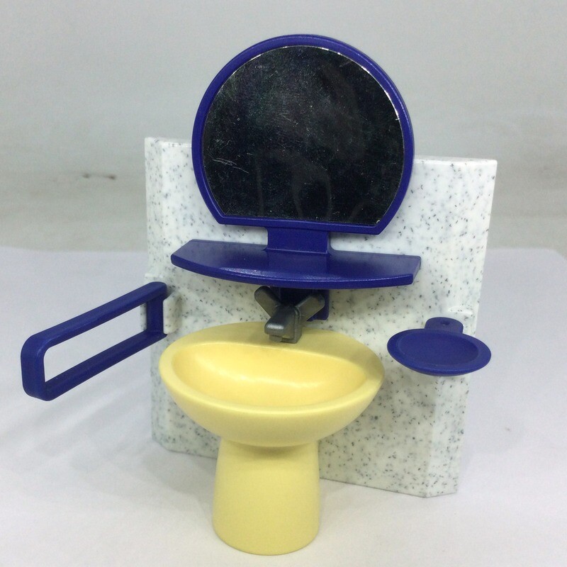 playmobil lavabo cloison grise