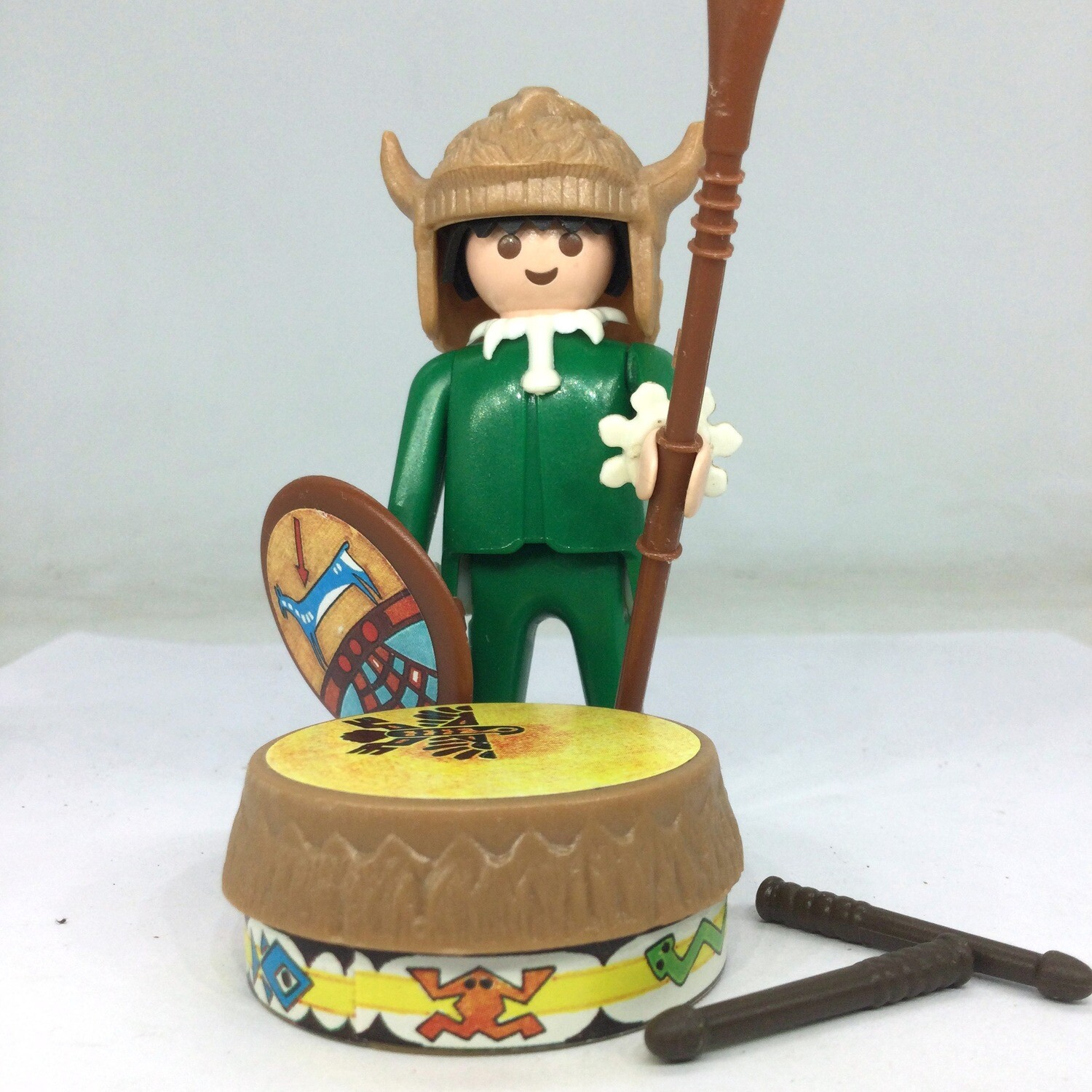 playmobil sorcier indien tambour vintage