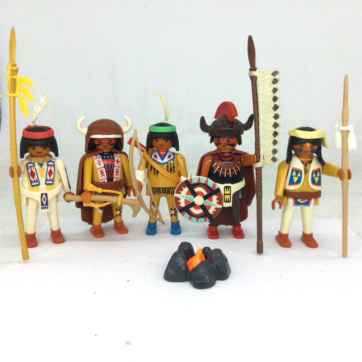 playmobil 5 guerriers indiens