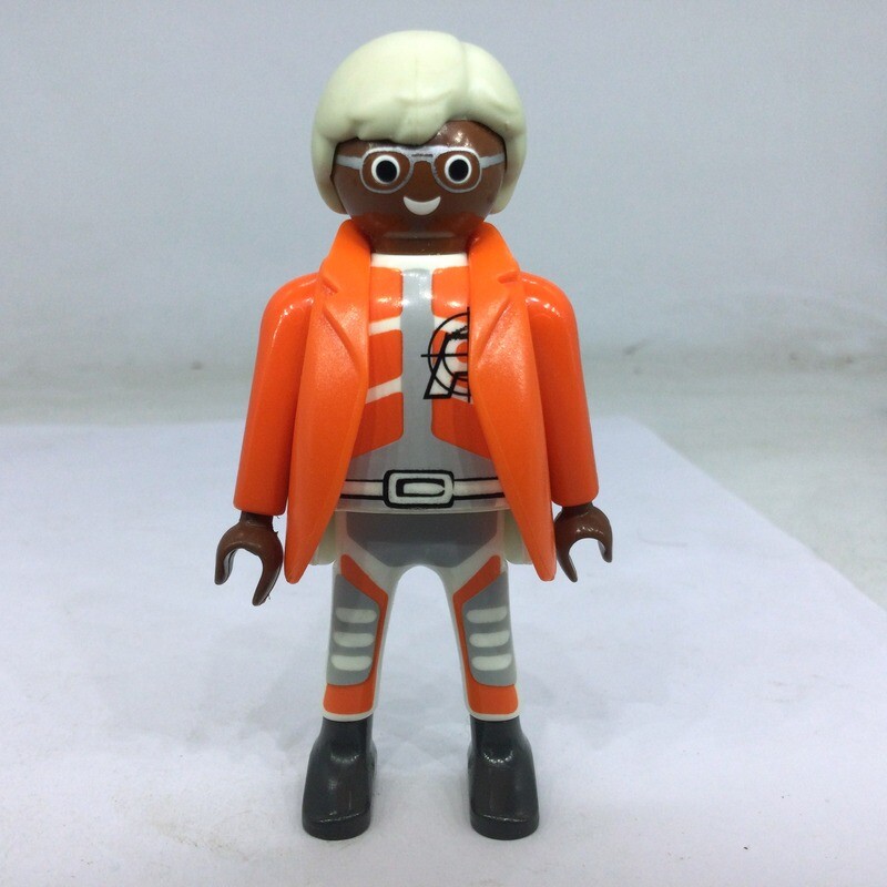 playmobil top agent savant orange