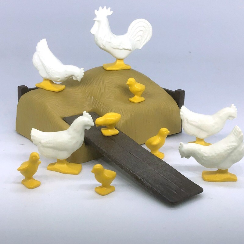 playmobil tas de fumier et poules