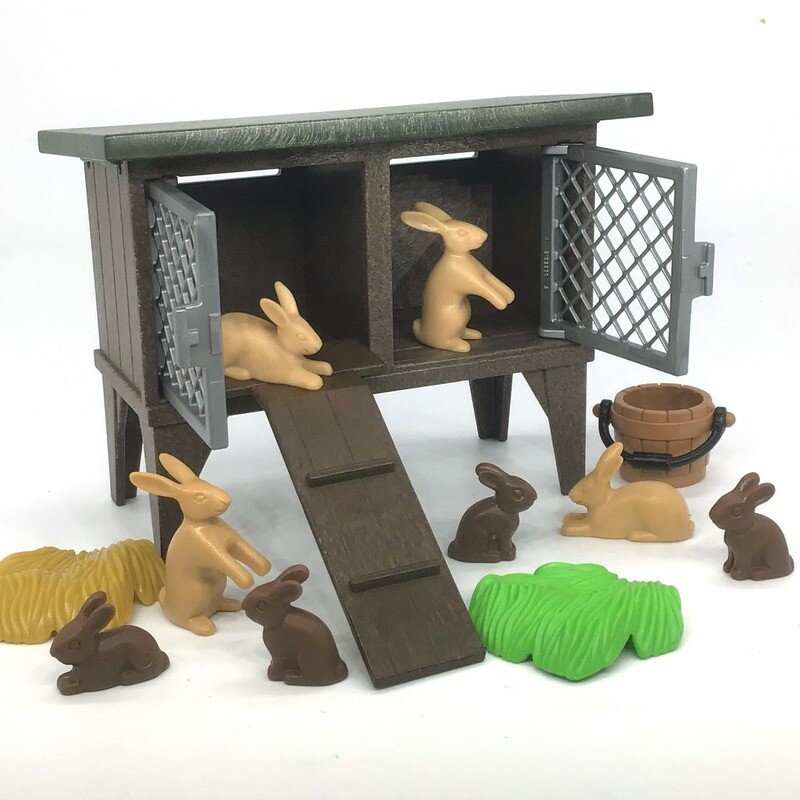 playmobil clapier et lapins