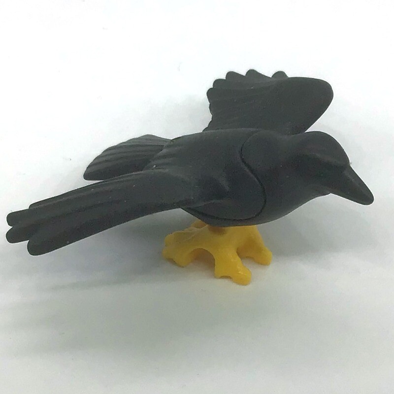 Playmobil corbeau ailes ouvertes pattes jaunes