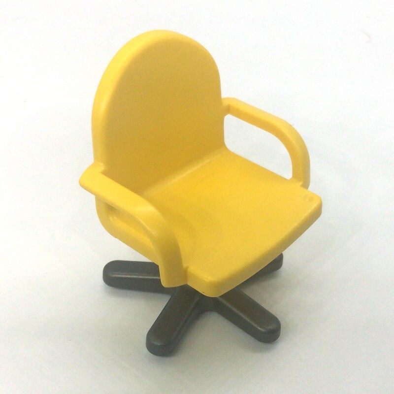 playmobil chaise de bureau jaune tournante