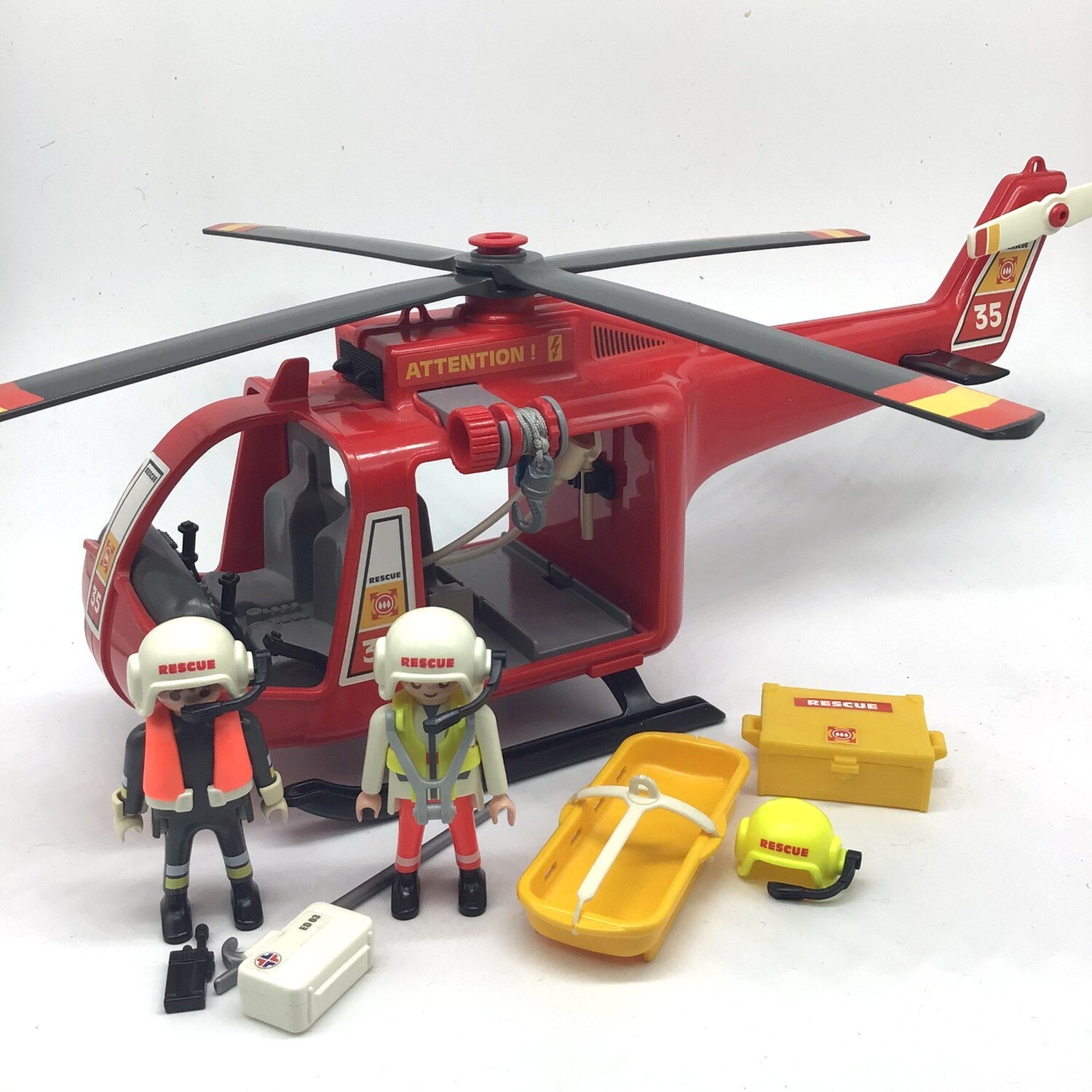 Playmobil hélico hélicoptère de pompier