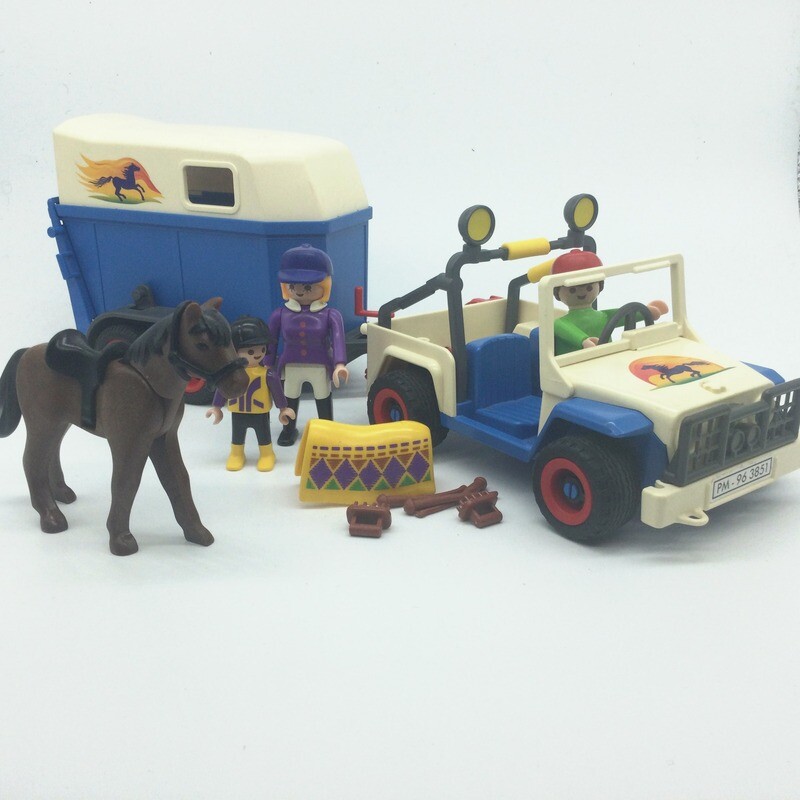 Playmobil jeep et van équitation