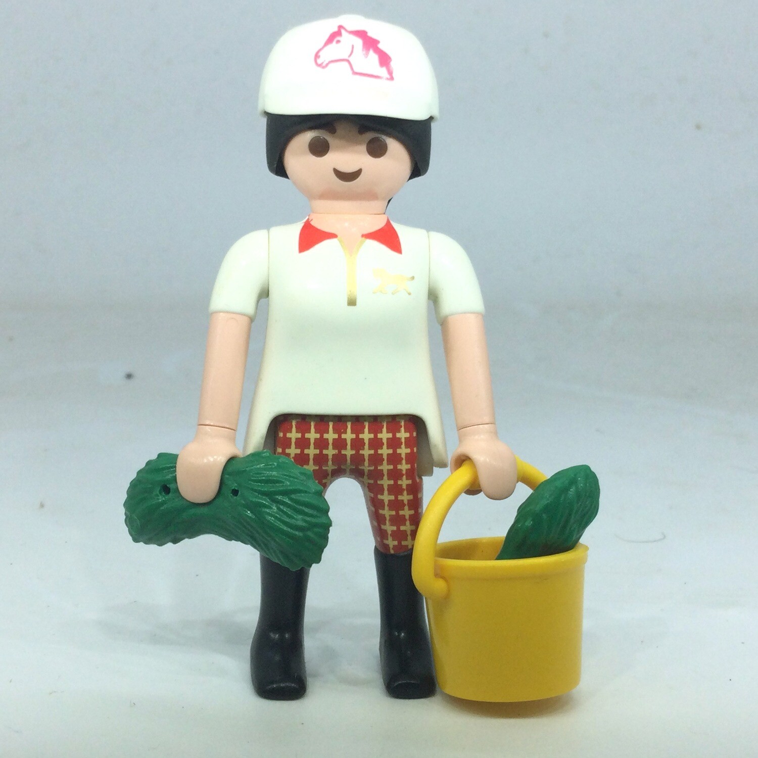 playmobil ecuyere marron beige