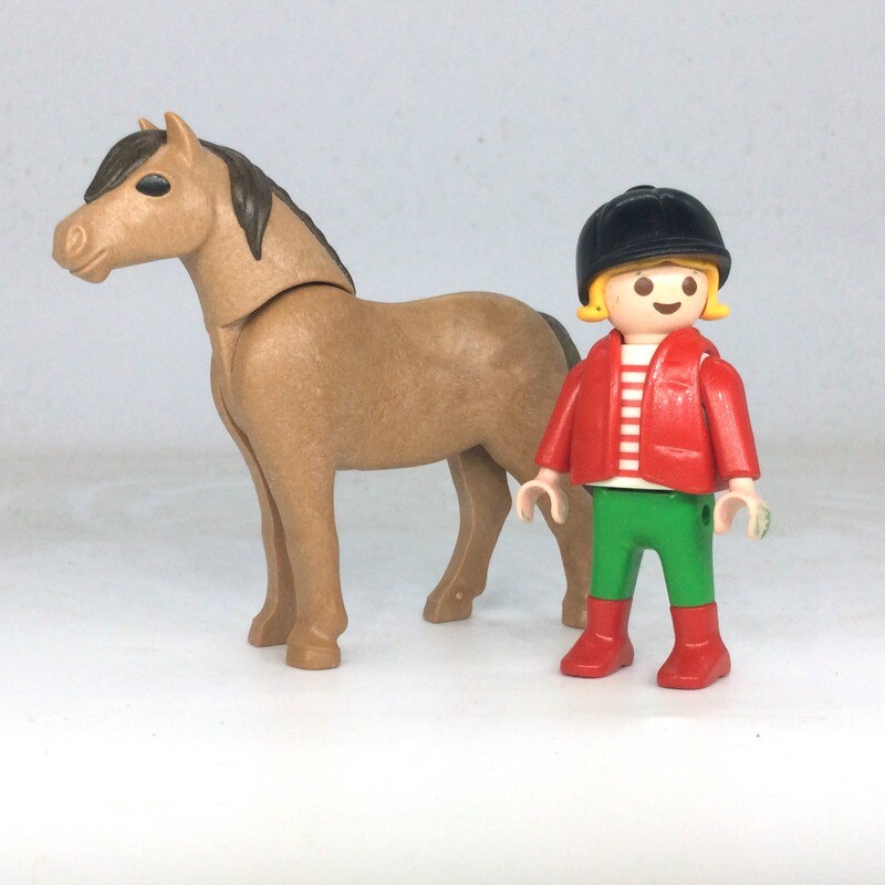 playmobil enfant et poney