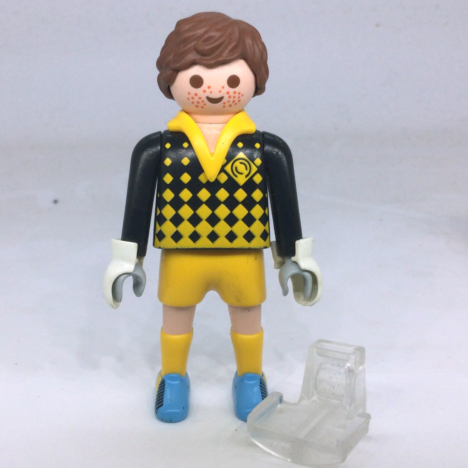 playmobil footballeur goal noir jaune