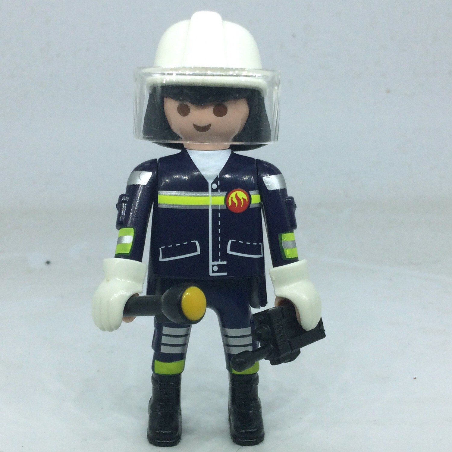 playmobil pompier équipé bleu