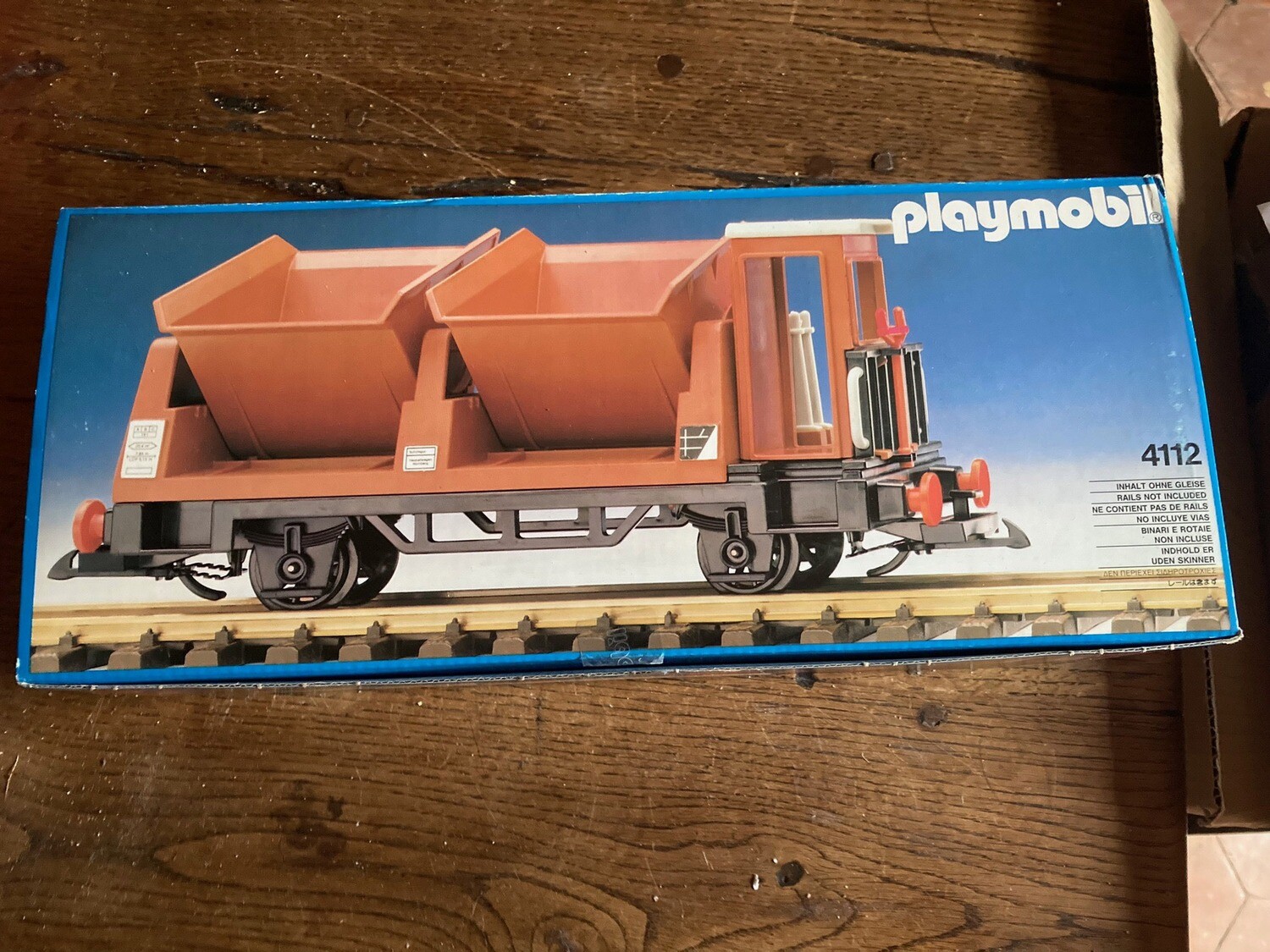 playmobil train wagon marchandise bas
