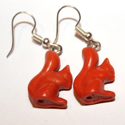 Dew Boucles d'oreilles à tige en argent sterling Motif écureuil Dinky Oh Nuts 4042HP014, Métal