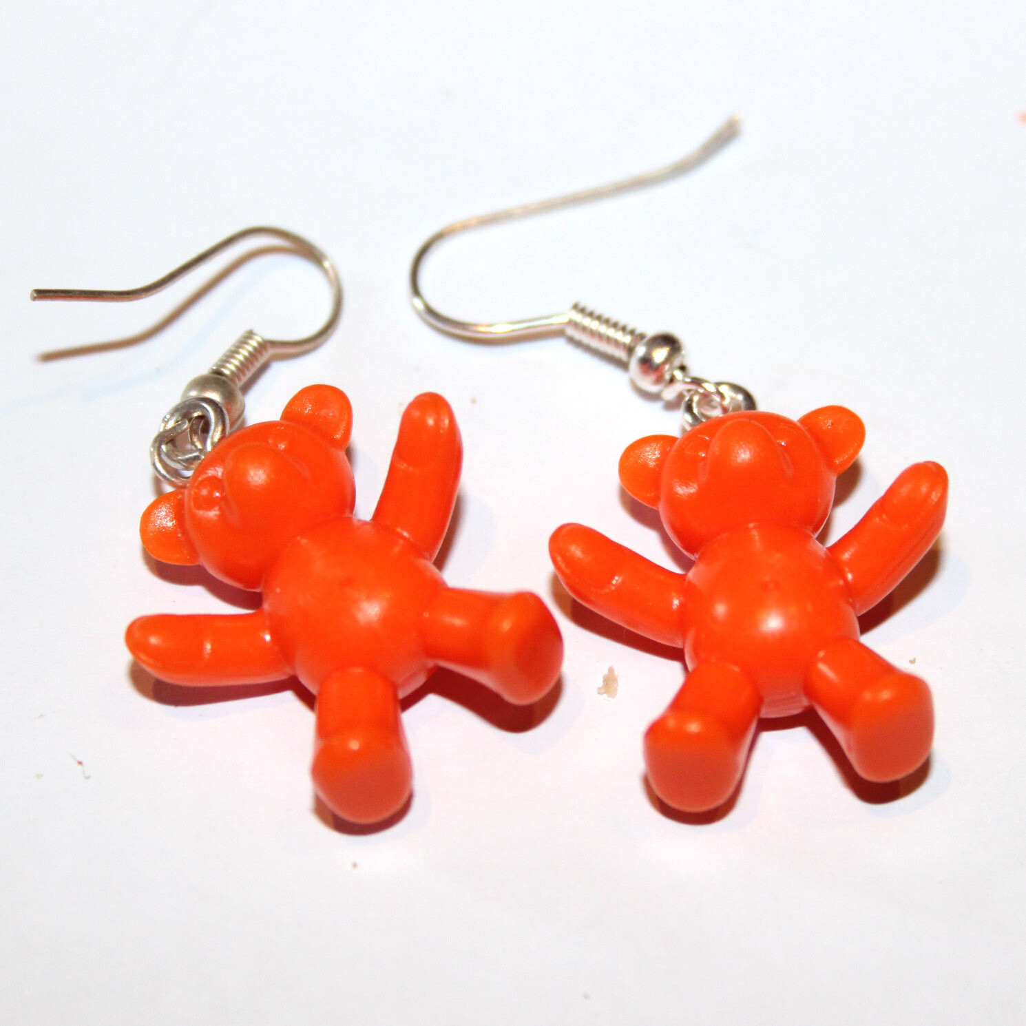 playmobil création boucles d'oreille nounours orange