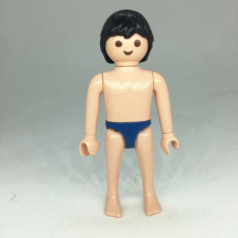 playmobil baigneur maillot bleu