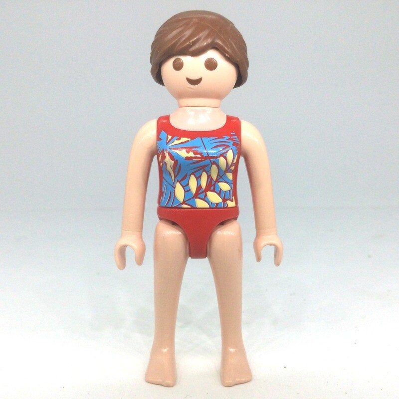 playmobil baigneuse maillot rouge