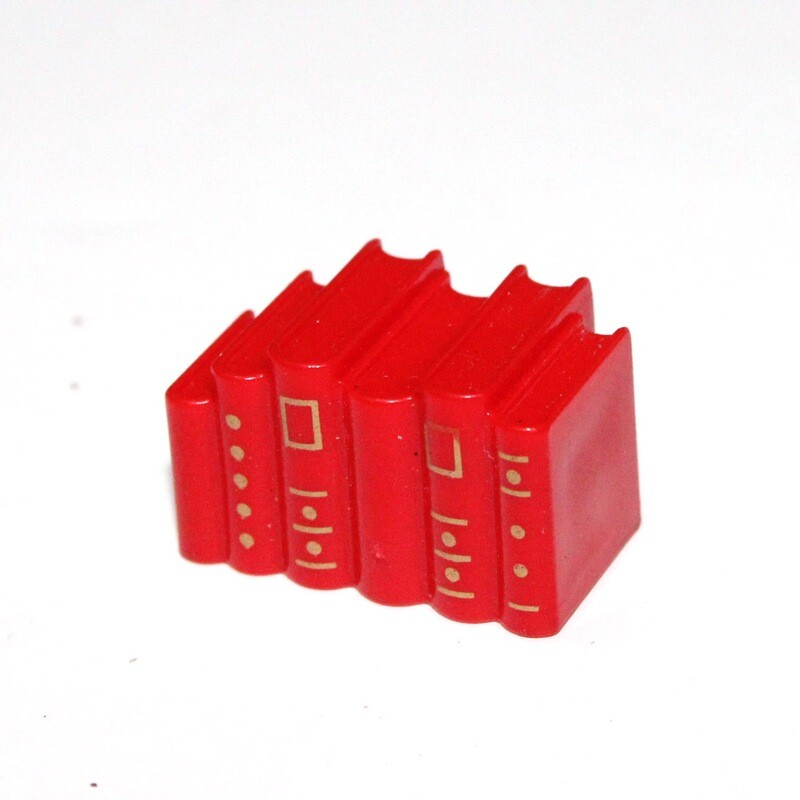 playmobil livres rouges reliés or