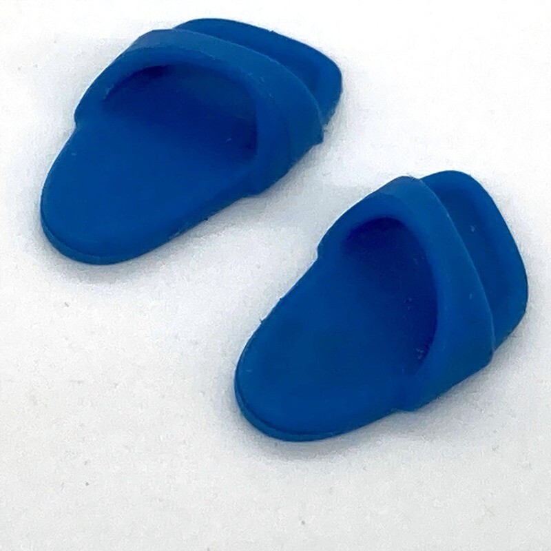 playmobil sandales bleues caoutchouc