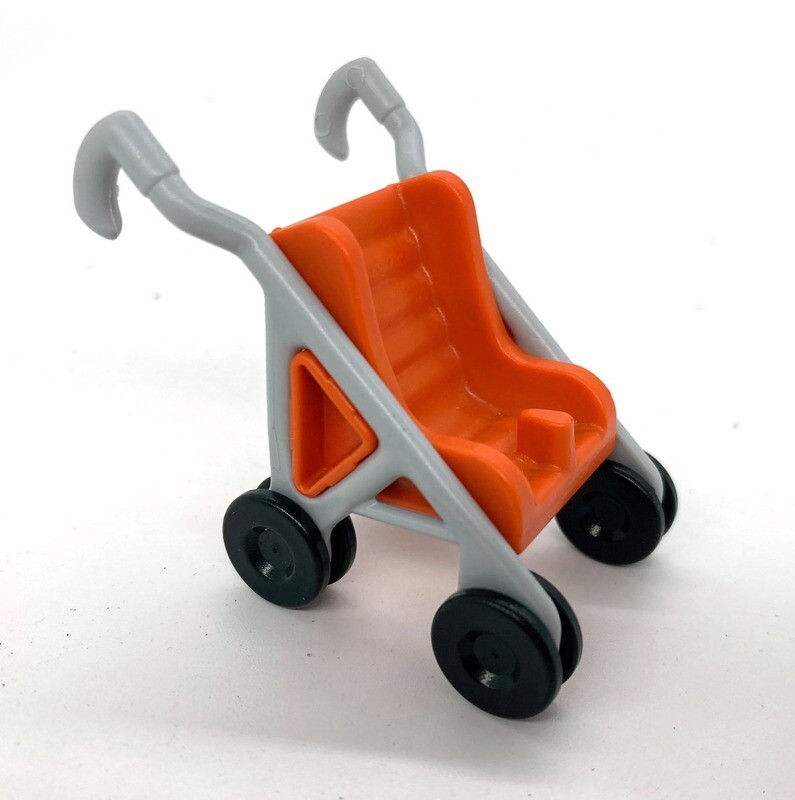 Playmobil poussette orange