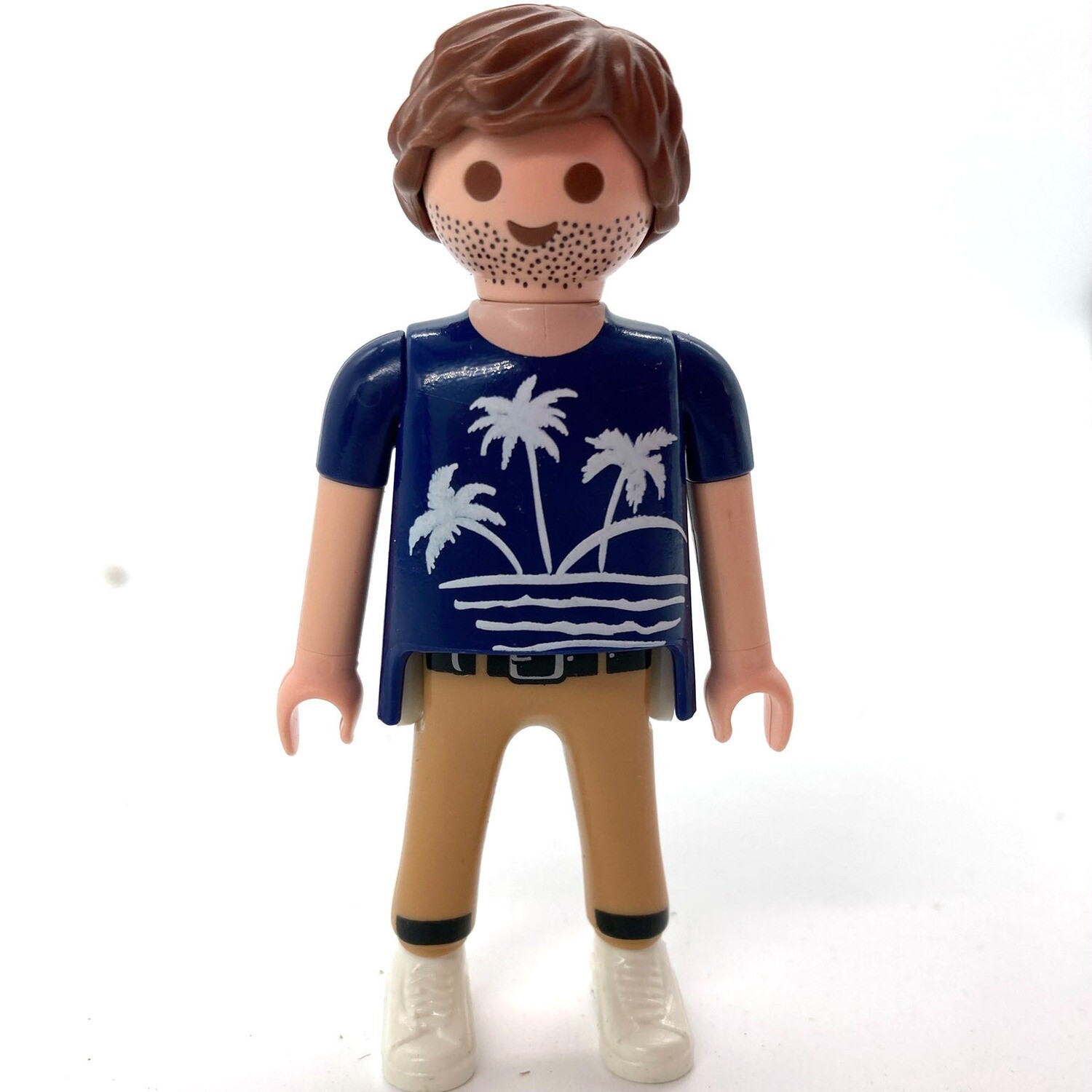 playmobil homme bleu cocotier